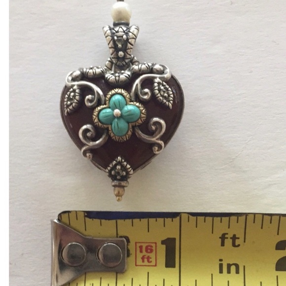 Barbara Bixby Reversible Heart ♥️ Necklace Enhancer ,925 & 18k !!!! - Picture 6 of 12